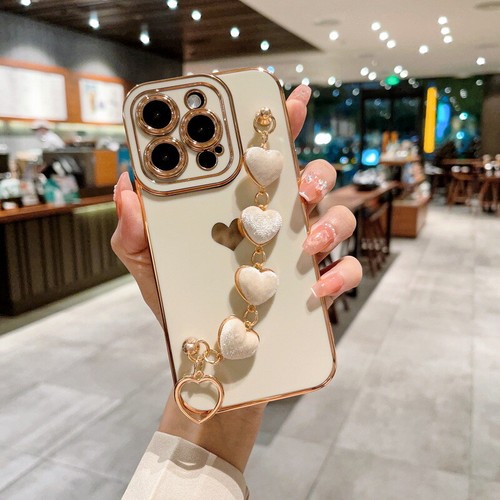 Shockproof Case For iPhone 16 15 14 Pro Max 13 12 11 XR 8 Heart Hand Chain Cover - Picture 10 of 14