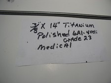 3/8" TITANIUM ROD 6PCS.  6 AL-4VELI . 14" LONG MEDICAL GRADE 23 6 PICES