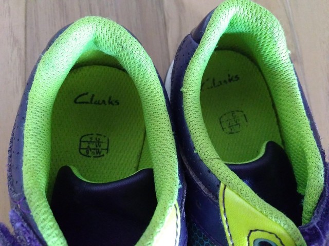 clarks boys black trainers