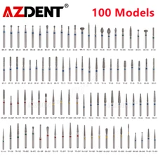 AZDENT Dental FG Diamond Burs for High Speed Handpiece Friction Grip 5pcs/pack