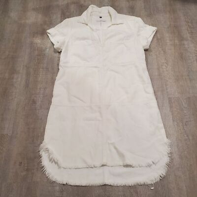 7 for all mankind white denim dress Denim Maxi Shirtdress in Solitary Star