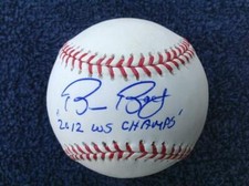 BRUCE BOCHY AUTOGRAPHED OFFICIAL MAJOR LEAGUE BASEBALL - SAN FRANCISCO GIANTS