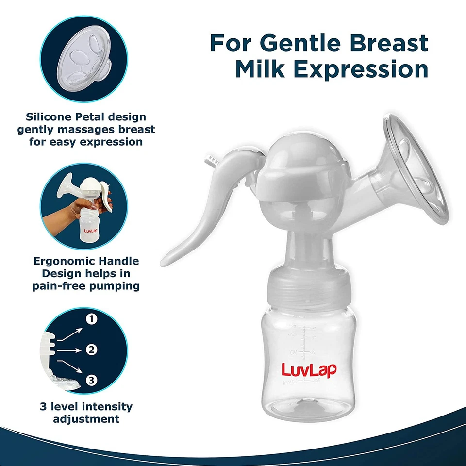 LuvLap Manual Breast Pump, 3 Level Suction Adjustment  - Image 2 of 4