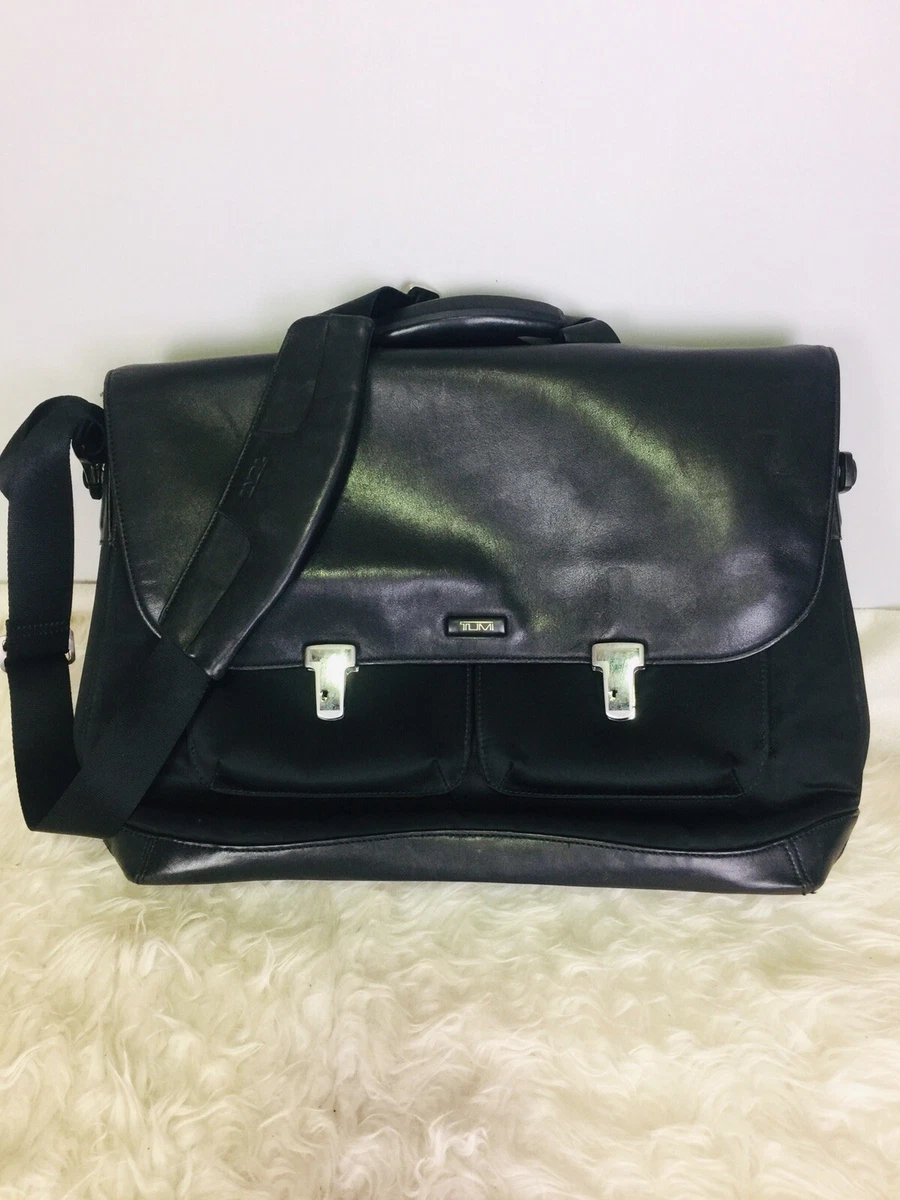 TUMI Napa Leather Targa 2Way Business Bag Laptop Briefcase Messenger Bag