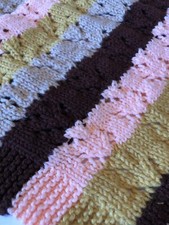 Baby Blanket Handmade Crochet Unisex Doll Blanket Photography Prop Fall Colors