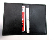 Business Card Credit Card Case Leather Foldover Graphic Image BLACK