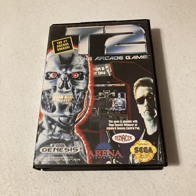 Terminator T2: The Arcade Game (SEGA Genesis, 1992) w/ Manual Tested