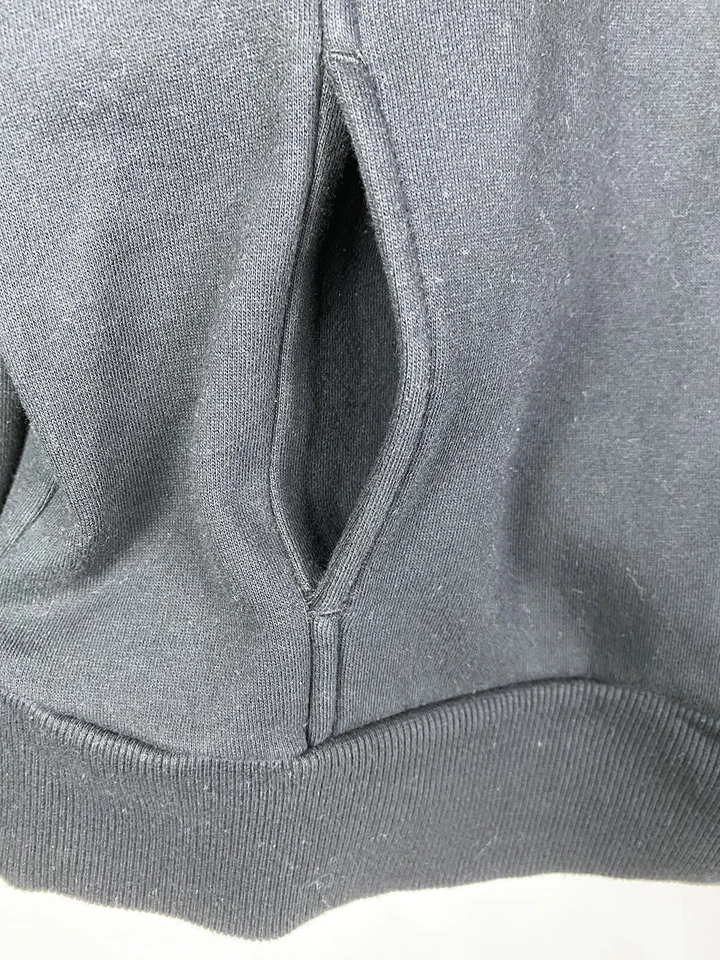 Sudadera con capucha Southpole Y2K para mujer 2X plus negro dorado estampado de leopardo deletreado cremallera completa Foto 3 de 4