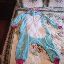 Fleece Unicorn Single Piece Girls Pajama Size S