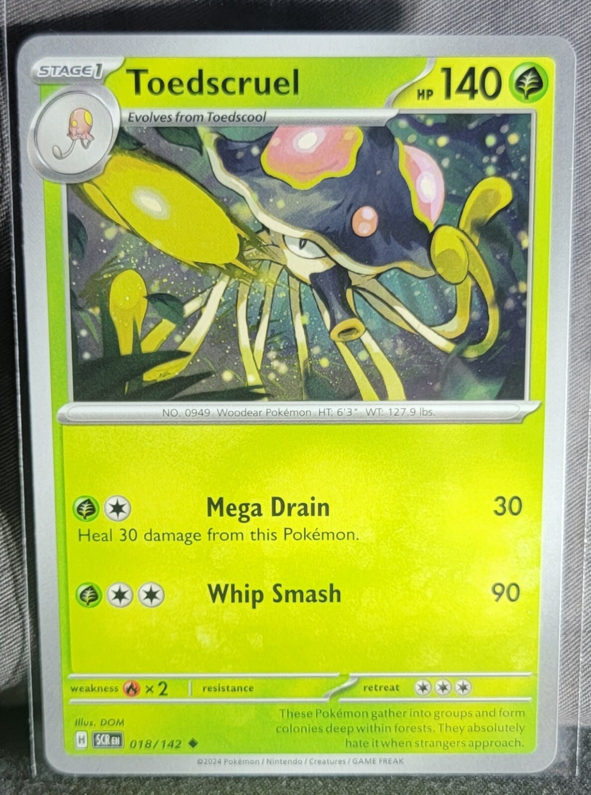Pokemon TCG Card Toedscruel 018/142 S&V Stellar Crown Uncommon NM