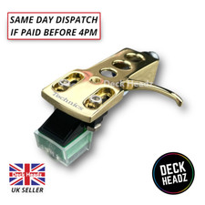 Gold Headshell Genuine Audio Technica AT-95E Cartridge & Stylus & Technics Logo