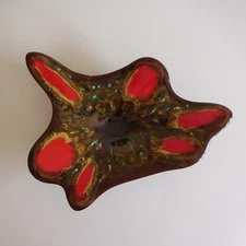 Vintage Ceramic Fruit Bowl Handmade PN France 1940 1960