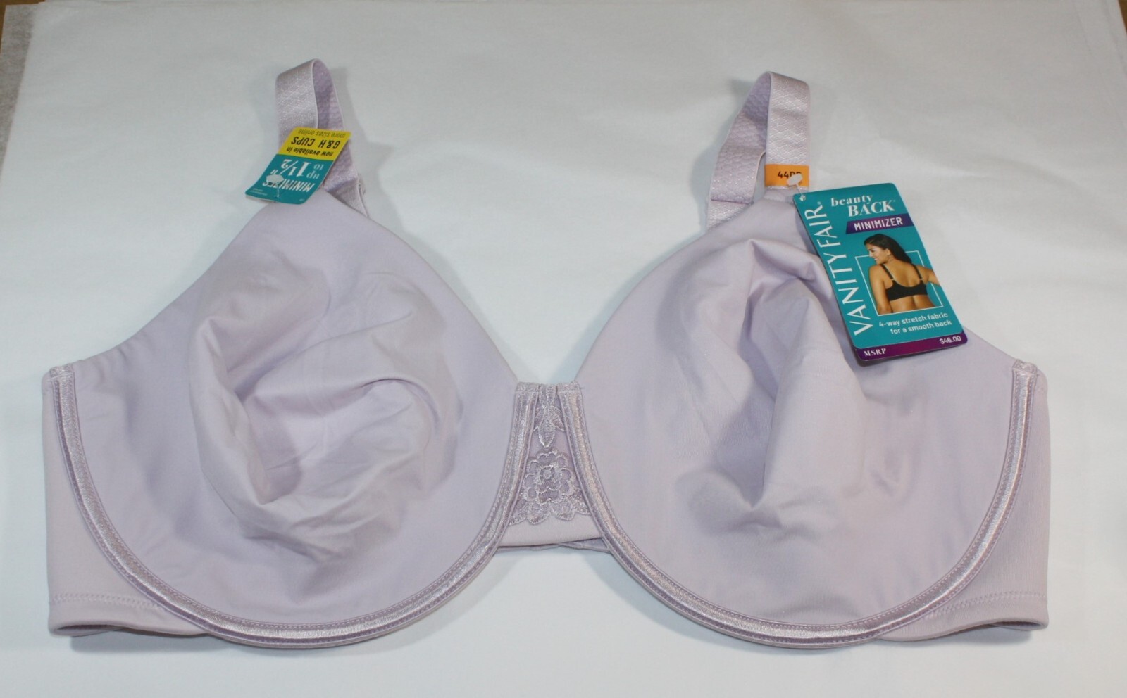 NWT VANITY FAIR Beauty Back BRA 76080 full figure WHIMSICAL LILAC