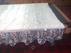 New ListingFloral Queen Bed Skirt Roses Multi Color Blue Pink 80”x90”