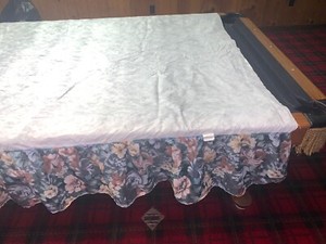 Floral Queen Bed Skirt Roses Multi Color Blue Pink 80”x90”