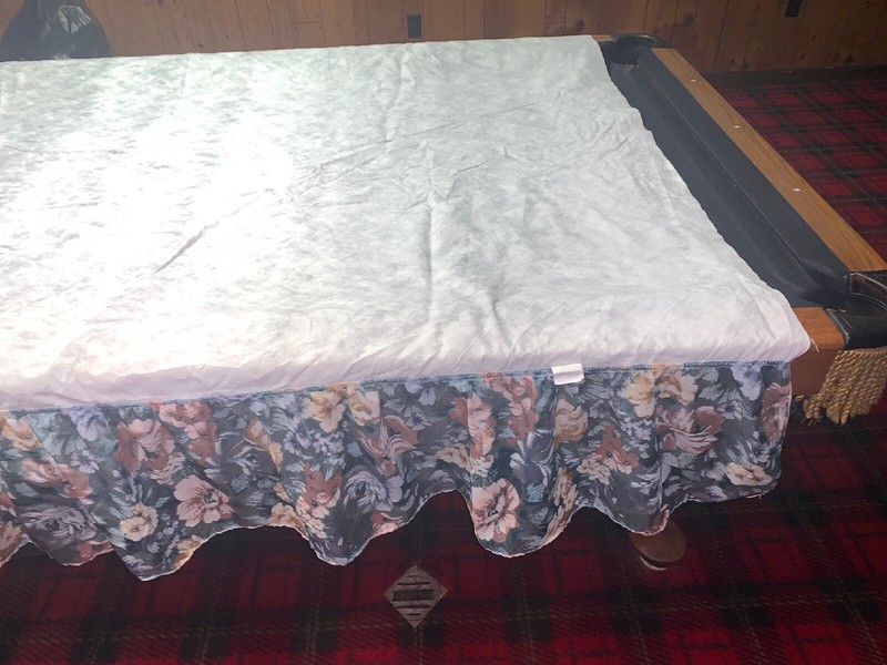 Floral Queen Bed Skirt Roses Multi Color Blue Pink 80”x90”