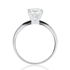 Solitaire 14K White Gold Princess Cut Diamond Engagement Ring 1.00 CT H/VS1