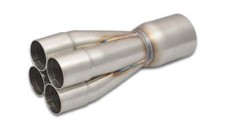 Vibrant 4-1 SS Merge Collectors (1-3/4in Inlet Slipover ID 2-1/2in Merge Outlet