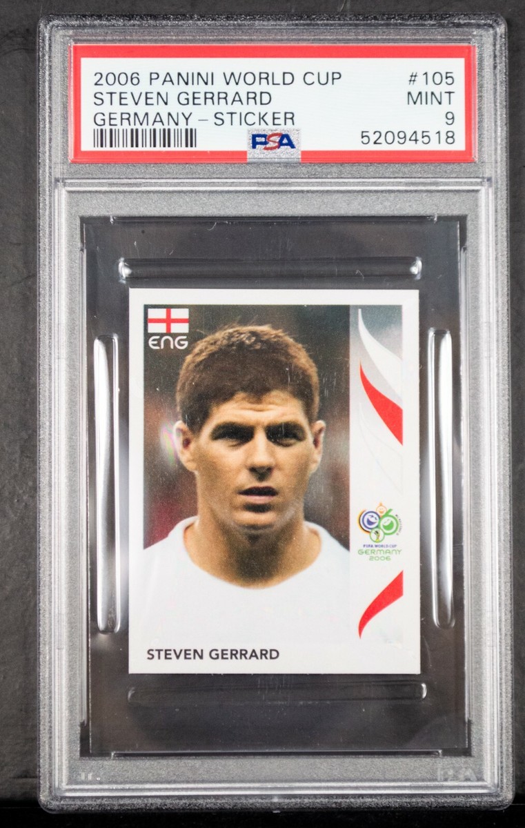2006 Panini World Cup Sticker Steven Gerrard #105 PSA 9 MINT