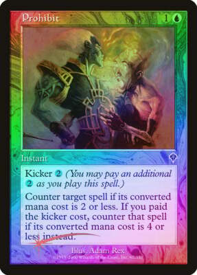Prohibit FOIL Invasion NM Blue Common MAGIC THE GATHERING MTG CARD ABUGames