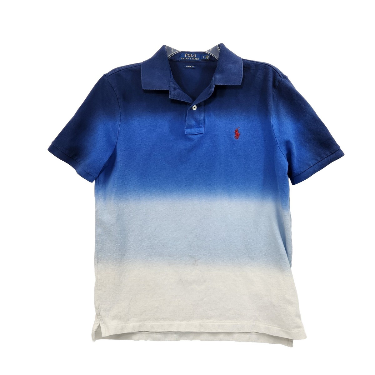 トップス old Ralph Lauren S/S fade polo shirt LL Men's S Polo Ralph Lauren Faded Color Block Dip Dye Short