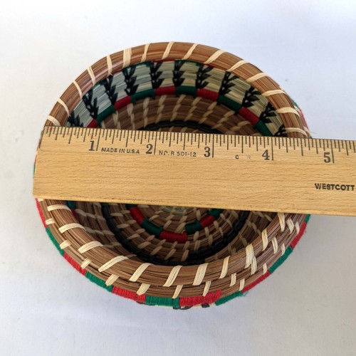 Gewebte Kiefernnadel Rafia Wickelkorb Mehrfarbig Gewinde Designs - Bild 6 von 26