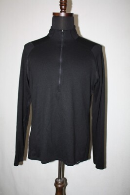 Patagonia Mens Sz L Capilene 3 Midweight Polartec Black 1/4 Zip