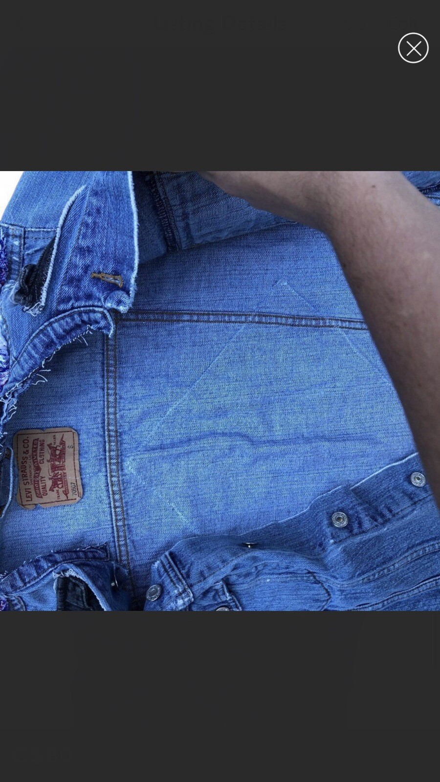 Vintage 2004 Levi’s Patchwork Denim Jacket Blue S… - image 10