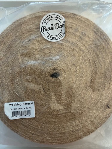 Jute. Natur Jute Gurtband. 50mm x 32 mt. Teppich / Polster etc. Neu. - Bild 3 von 3