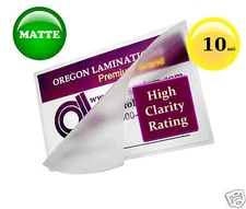10 Mil MATTE/MATTE Letter size Hot Laminating Pouches 9 x 11-1/2 25/pack 9x11.5