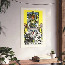 The Chariot Art Nouveau Tarot Card Wall Art Print