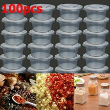 100 X 5oz Plastic Sauce Cup Food Storage Container With Lids For Food Takeaway
