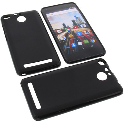 Tasche für Archos 50f Helium Handytasche Schutz Hülle TPU Gummi Case Schwarz
