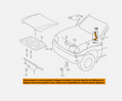 わからないはい TOYOTA GENUINE 98-07 LAND CRUISER LX470 LEFT DRIVER HOOD HINGE