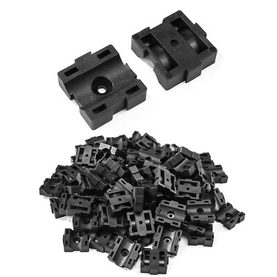 ZTM25-K100 100Pcs Modular Cable Zip Tie Mounts, Dual Slots, Size 1