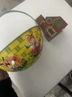 vintage j.chein tin toys Antique Basket (pictured With nursery Rhymes) And Bank