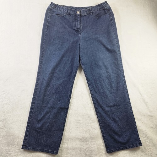 Appleseeds Petites Jeans 14P RN76915 Denim Straight Legs Boot Cut Blue