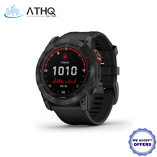 Garmin Fenix 7X Solar Edition GPS Smartwatch Schiefergrau Schwarz Band 010-02541-01