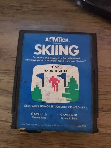 Skiing Atari 2600 Activision Video Game Cartridge TESTED