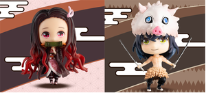 Demon Slayer Kimetsu No Yaiba Inosuke Nezuko 3 5 Chibi Figure Anime Manga Ebay
