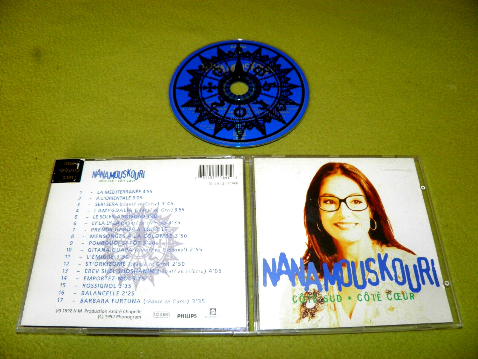 Nana Mouskouri - Cote Sud Cote Coeur - RARE 1992 France IMPORT Philips CD