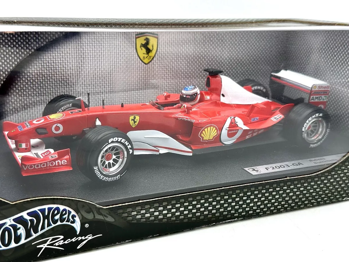 Hot Wheels 1:18 Scale Diecast F1 Model - Ferrari F2003-GA Rubens Baricello