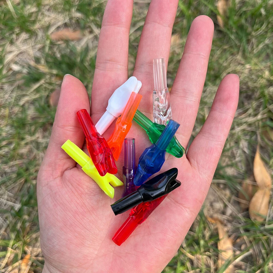 50PCS Archery Arrow Nocks ID6.2mm Arrow Shaft Push-in Plastic Nock Shooting Hunt - Image 3 of 4