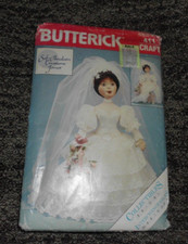 Butterick 411 sewing pattern, 22" Sof-Porcelain Creations doll and clothes UNCUT