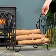 "Clarisa" Art Deco Log Basket or Log Rack