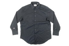 CALVIN KLEIN CK BLACK XL REFINED COTTON SLIM BUTTON FRONT SHIRT MENS DEFECT