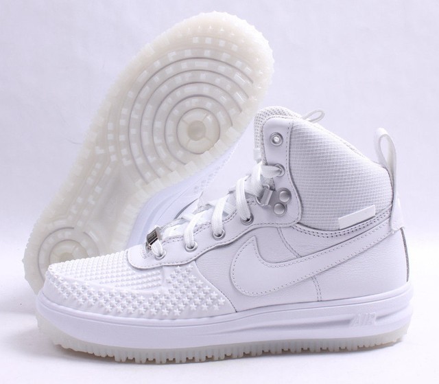Nike Lunar Force 1 Duckboot GS # 882842 100 Triple White Big Kids 50% OFF | eBay