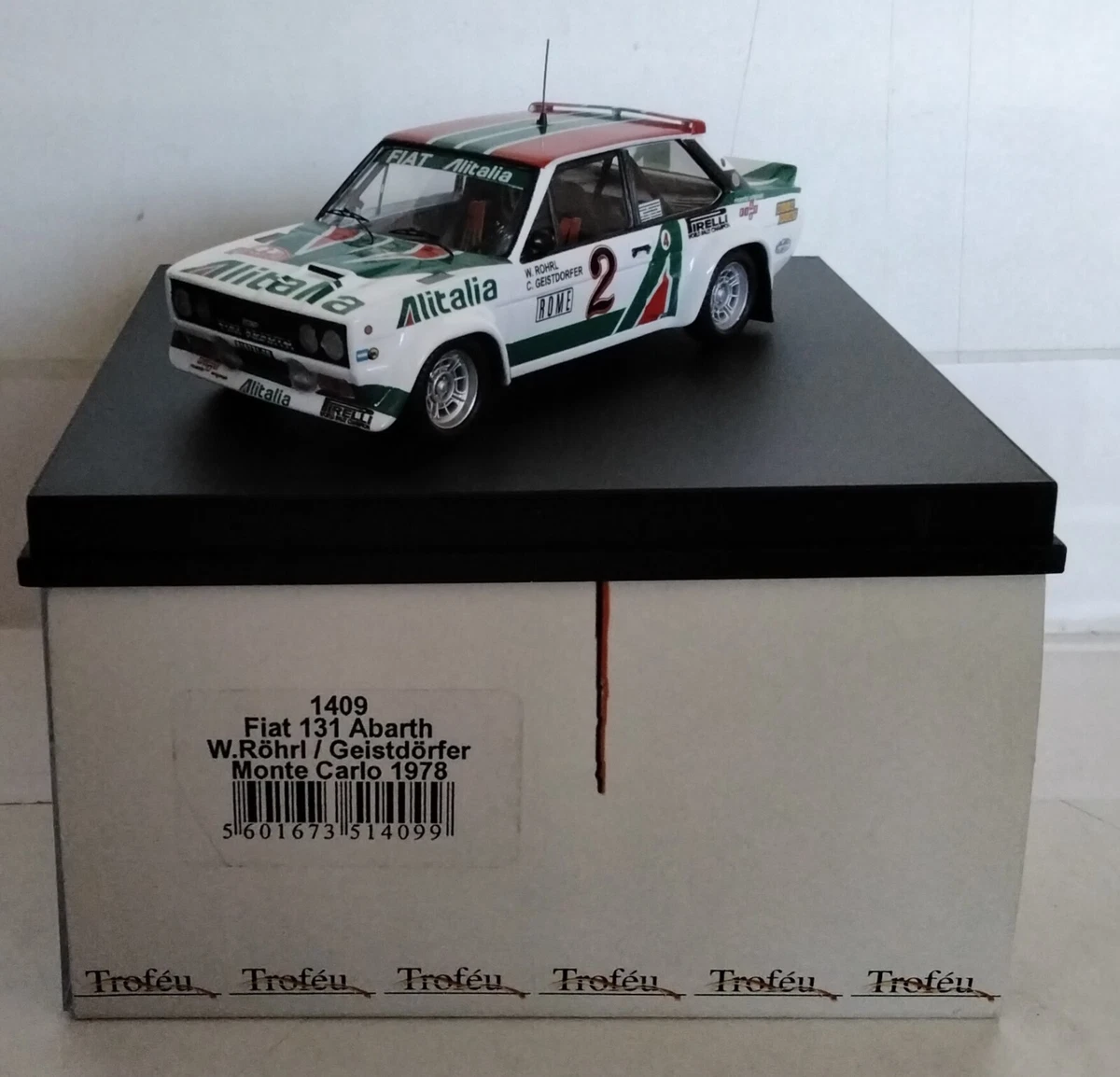 Trofeu 1/43 - Fiat 131 Abarth 'Röhrl' Rallye Monte-Carlo 1978 - Blanc (Neuf)