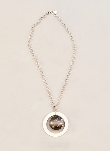 Frederic Duclos Designer Sterling Silver Necklace & Earrings Set Planet Saturn - Picture 2 of 9