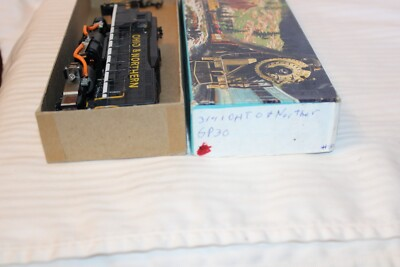 #ad HO Scale Athearn GP 30 Diesel Locomotive Ohio amp; Northern Black #808 Built $120.00
